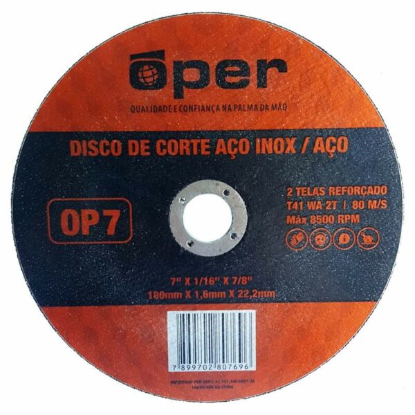 DISCO CORT INOX 7X1/16X7/8 OPER