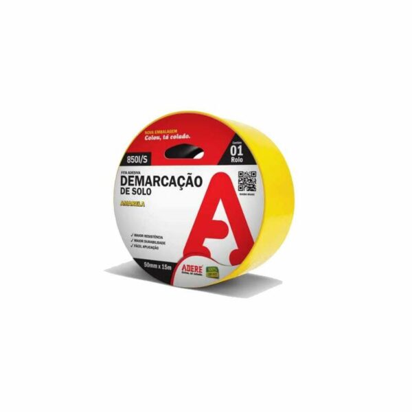 FITA DEMARCAÇÃO 50MMX15M AM ADERE AMAREL0