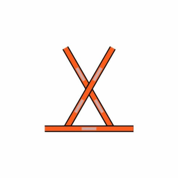 COLETE X REFLETIVO VELCRO LARANJA VINILSEG