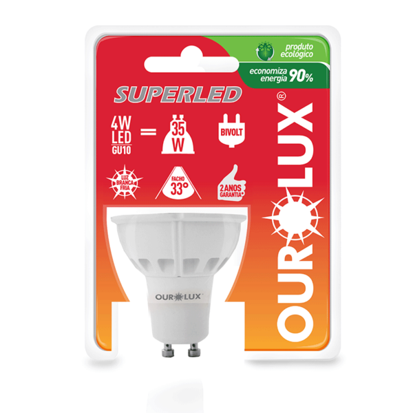 LAMPADA LED DICR. 4W GU10 OUROLUX