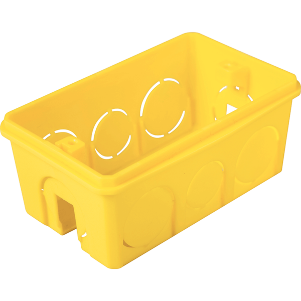 CAIXA LUZ 2X4 PVC AMARELA TRAMONTINA