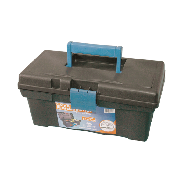 CAIXA FERR PLAST C/BAND 16 METASUL PRETA MEDIA