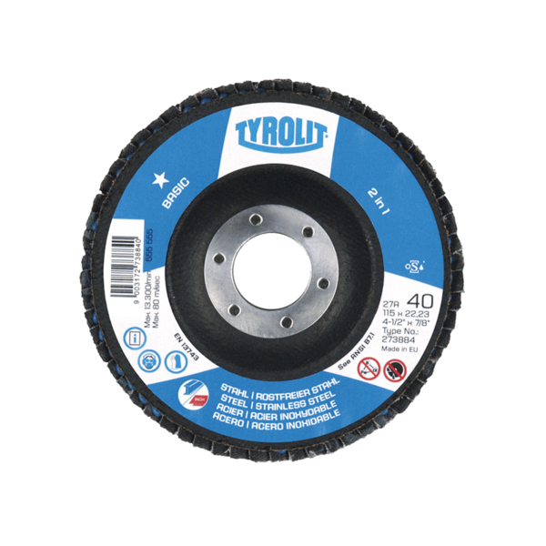 DISCO LIXA FLAP 4,1/2 080 ZIRC TYR COST NYLON AZL