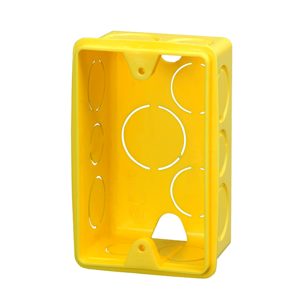 CAIXA LUZ 2X4 PVC AMARELA KRN