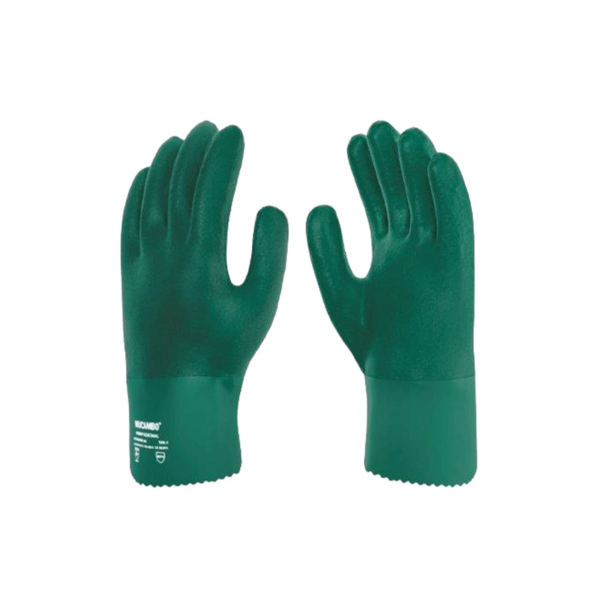 LUVA PVC FORRADA ASPERA 26CM VERDE CA20074 MUCAMBO