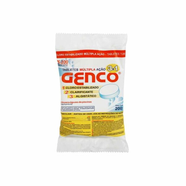 PASTILHA TABLETE MULT 200GR GENCO 3 EM 1