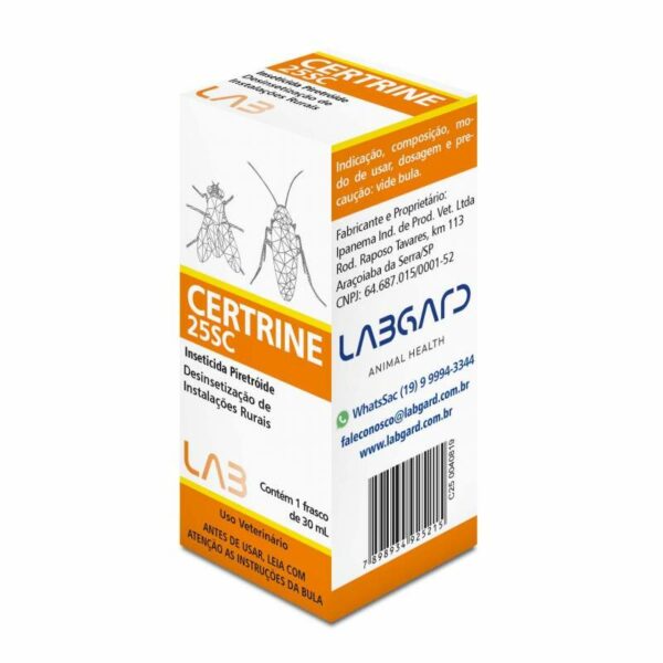 INSETICIDA DELTAMETRINA CERTRINE 25SC 30ML