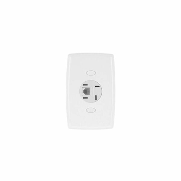 TOM PLACA FONE 1 JACK ILUMI BRANCO SAFIRA