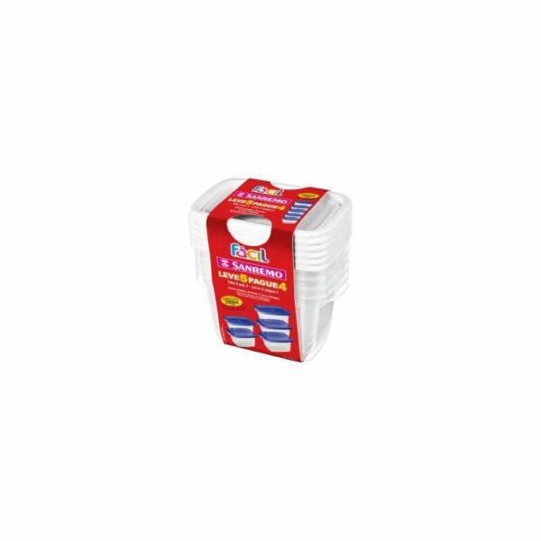 POTES PLAST C/5 580ML SANREMO L5PG4