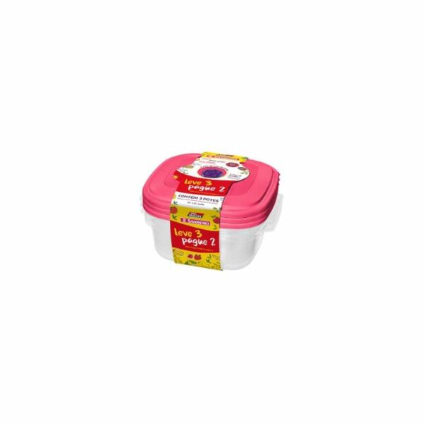 POTES PLAST C/3 1.3L ROSA SANREMO L3PG2