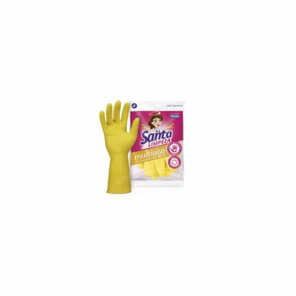 LUVA LATEX STA LIMPEZA AM M MUCAMBO FLOC