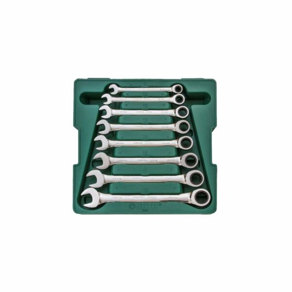 JOGO CHAVES COMB CATRACA DE 8 PECAS 8 A 19MM SATA ST08008SJ