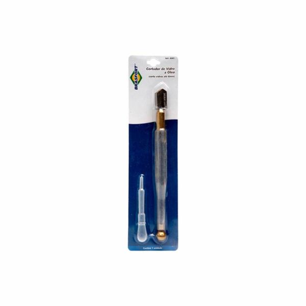 CORTADOR VIDRO PROF A OLEO CORTA ATE 6MM BRASFORT 8061