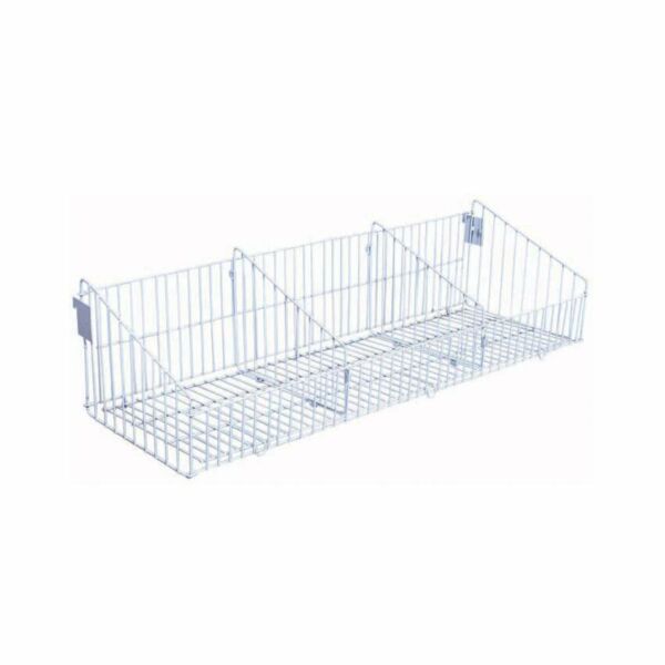 CESTO GONDOLA 40CM C/2 DIVISORIAS BCO