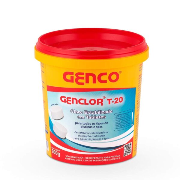 CLORO PISCINA TABLETE 020G GENCLOR T20 GENCO