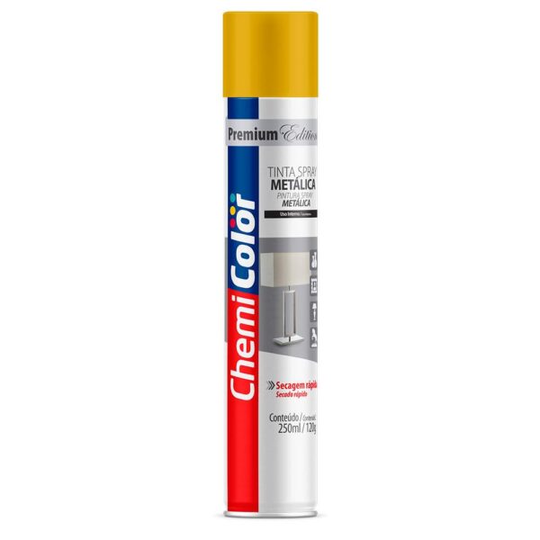 TINTA SPRAY METALICA 250ML OURO CLASSICO CHEMICOLOR